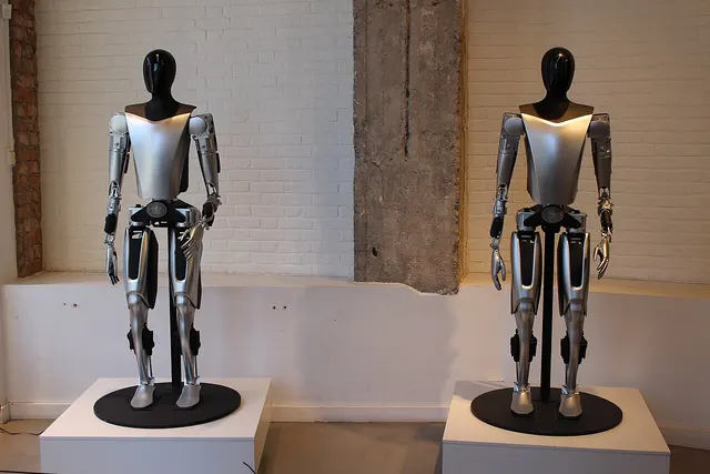 Tesla's Optimus humanoid robot on display in Stockholm