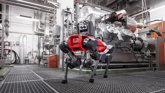 Un chien-robot d'inspection industrielle ANYmal, de la société suisse ANYbotics