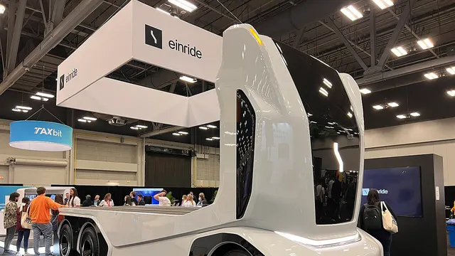 An Einride autonomous truck on display at the South by Southwest festival in 2022